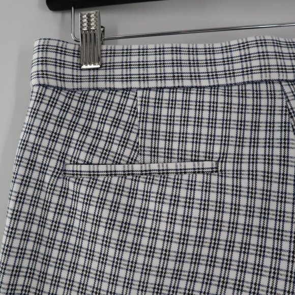 Amanda + Chelsea Capri Trousers Womens 6P White Career‎ Officecore Work Plaid - Picture 7 of 8